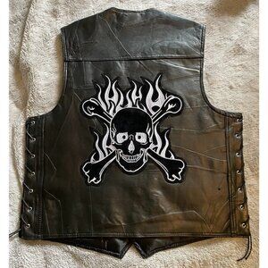 NWT Men's Diamond Plate Leather Vest